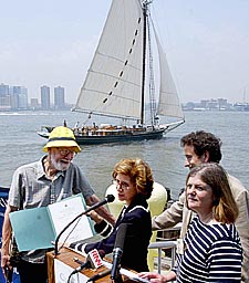 Pete Seeger, Andy Mele and Anne Osborn