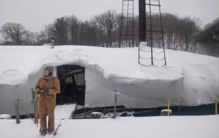 Snow-covered sloop December 2020