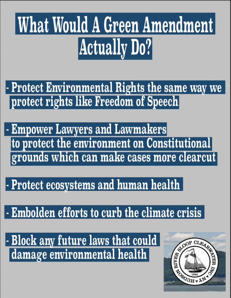 Green Amendment to the NYS Constitution is on the Ballot! Hudson