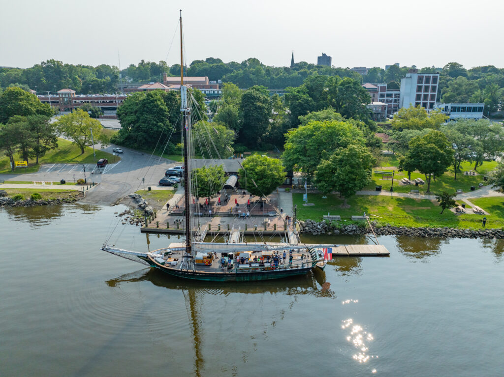 Clearwater at dock in Poughkeepsie, 2024.